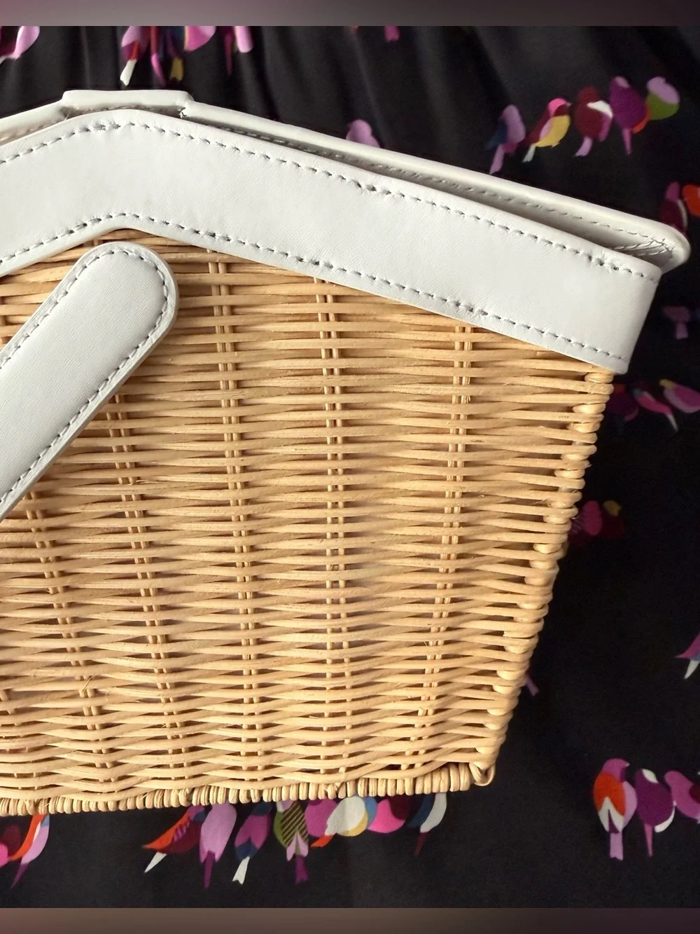 Kate Spade Picnic In The Park Wicker Basket Bag